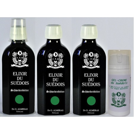 LOT: 1 gel-crème + 3 flacons d'Elixir TL macération