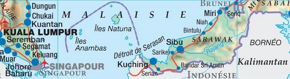Carte du Sarawak